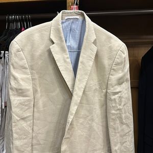 Tan linen blend Men’s Ralph Lauren sport coat -EUC - 44L